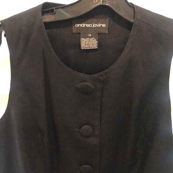 Black linen A line skirt. Matching sleeveless top listed separately. Good outfit - Picture 5 of 8